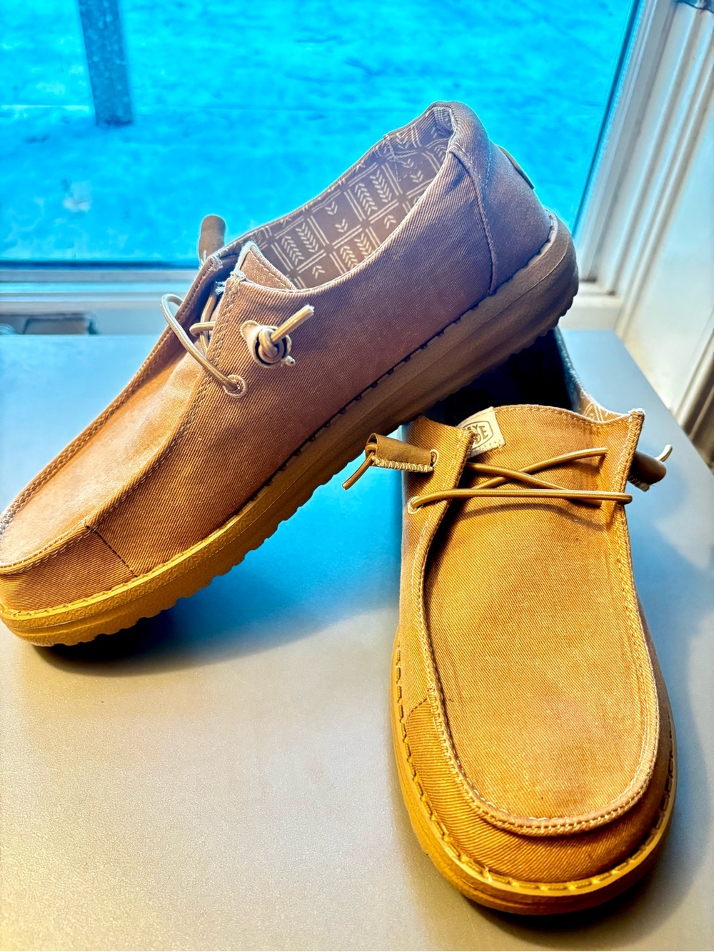 Hey Dude Wendy Stretch Canvas Women's Casual Shoes, Tan/Tan, W9 - Picture 3 of 7
